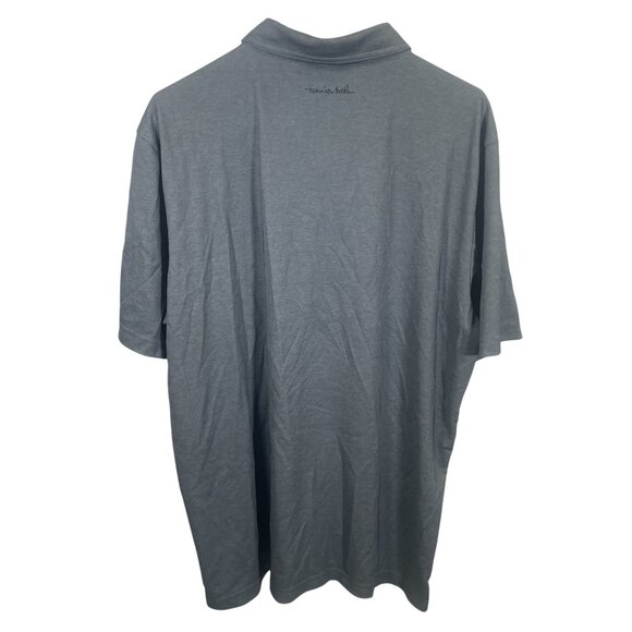 Travis Mathew Floral Pocket Polo Shirt Mens XXL Golf SS Gray Blue No Maps Hawaii - Picture 7 of 7